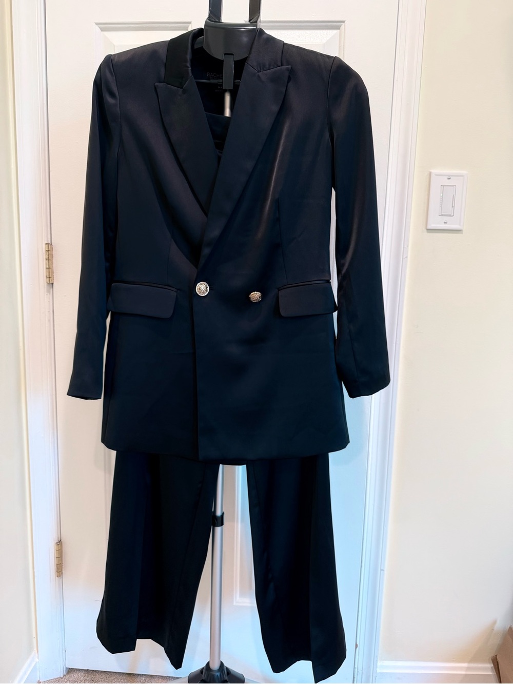 Rachel Zoe Black Satin Pantsuit🖤